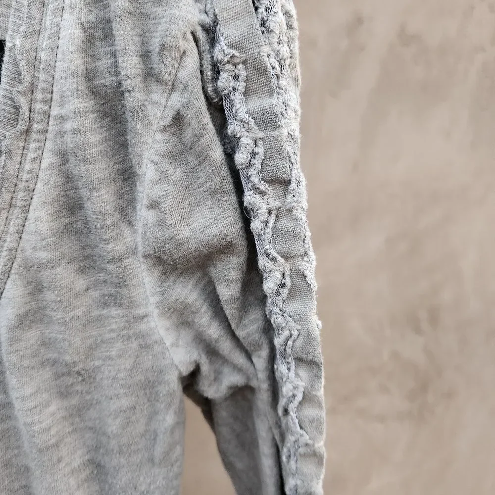 Free people gray embroidered henley